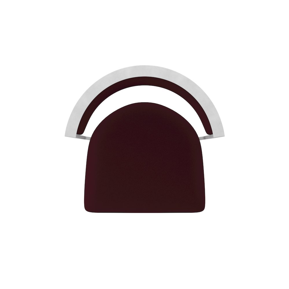 Swivel Counter Stool with Anodized Nickel Finish and Canter Bordeaux Seat