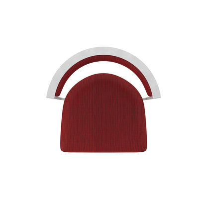 Swivel Counter Stool with Anodized Nickel Finish and Graph Ruby Seat and Back