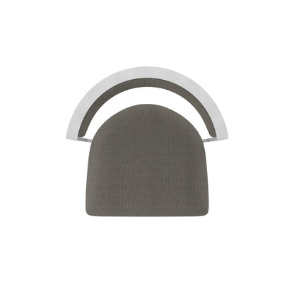 Swivel Counter Stool with Anodized Nickel Finish and Graph Chalice Seat and Back