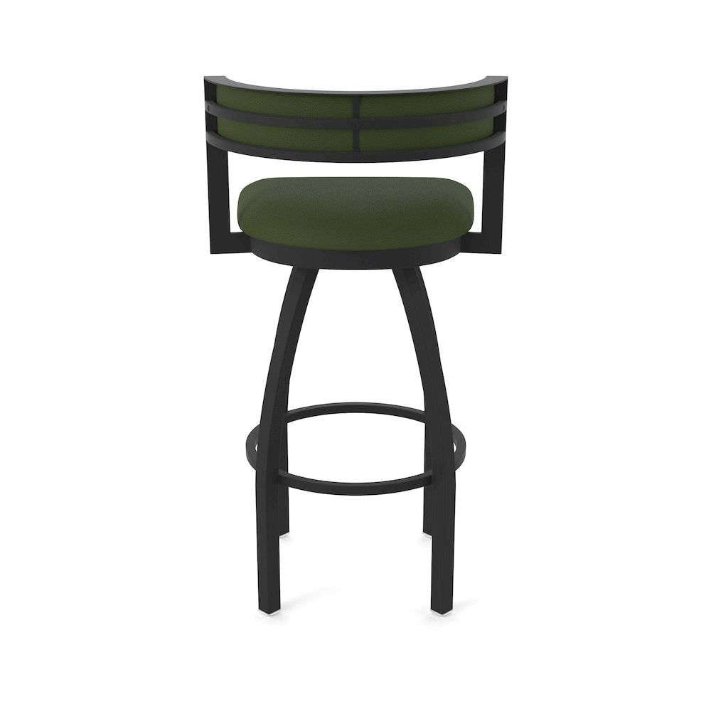 Swivel Counter Stool with Black Wrinkle Finish and Canter Pine Seat and Back