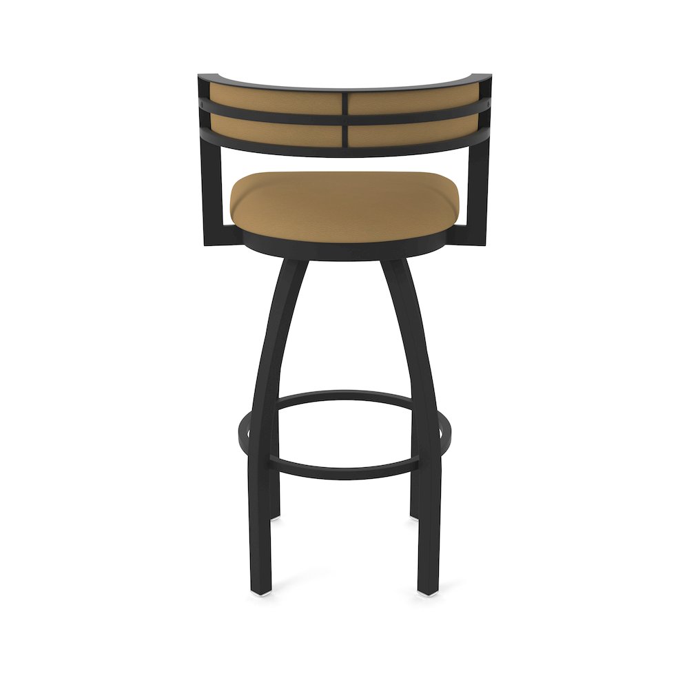 Swivel Counter Stool with Black Wrinkle Finish and Canter Saddle Seat and Back
