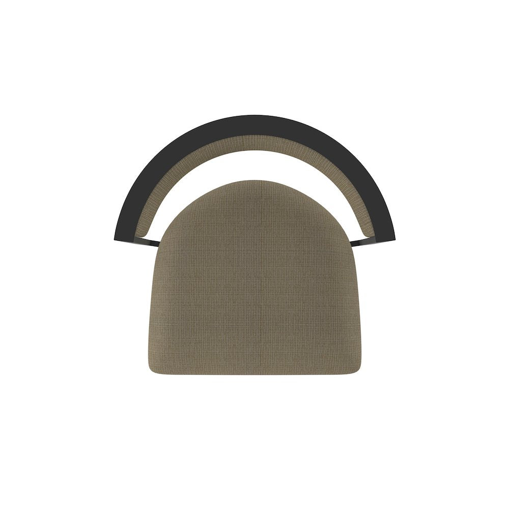 Swivel Counter Stool with Black Wrinkle Finish and Graph Cork Seat and Back