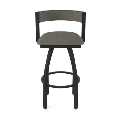 Swivel Counter Stool with Black Wrinkle Finish and Graph Chalice Seat and Back