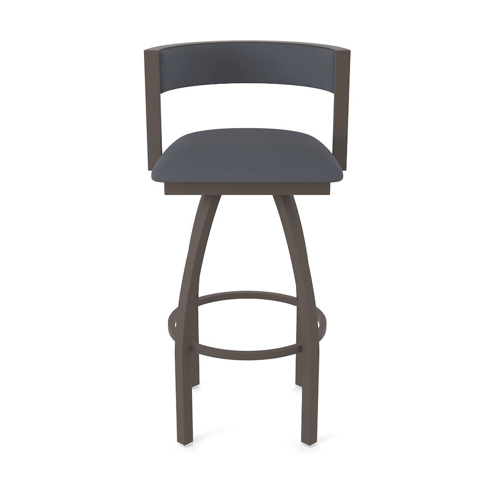 Swivel Counter Stool with Bronze Finish and Canter Storm Seat and Back