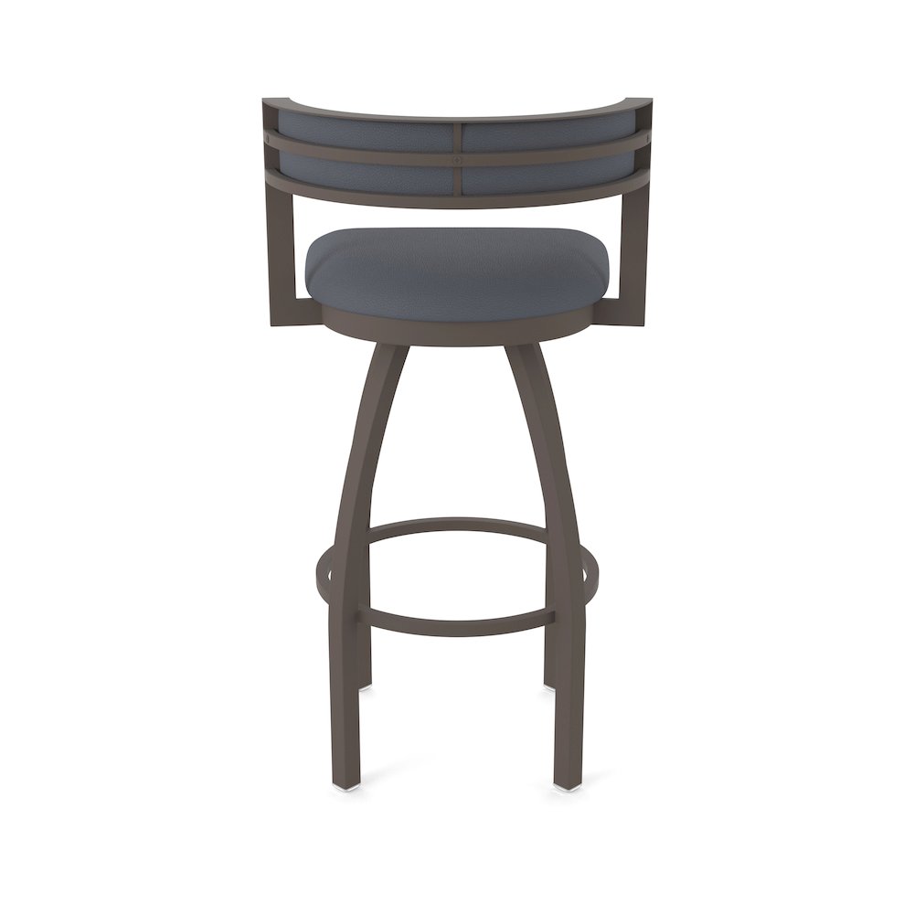 Swivel Counter Stool with Bronze Finish and Canter Storm Seat and Back