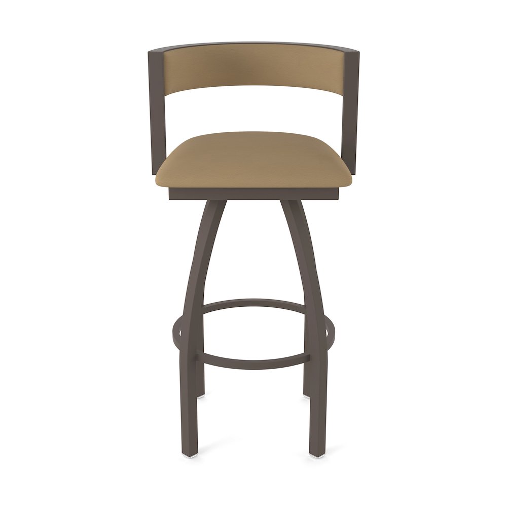 Swivel Counter Stool with Bronze Finish and Canter Sand Seat and Back