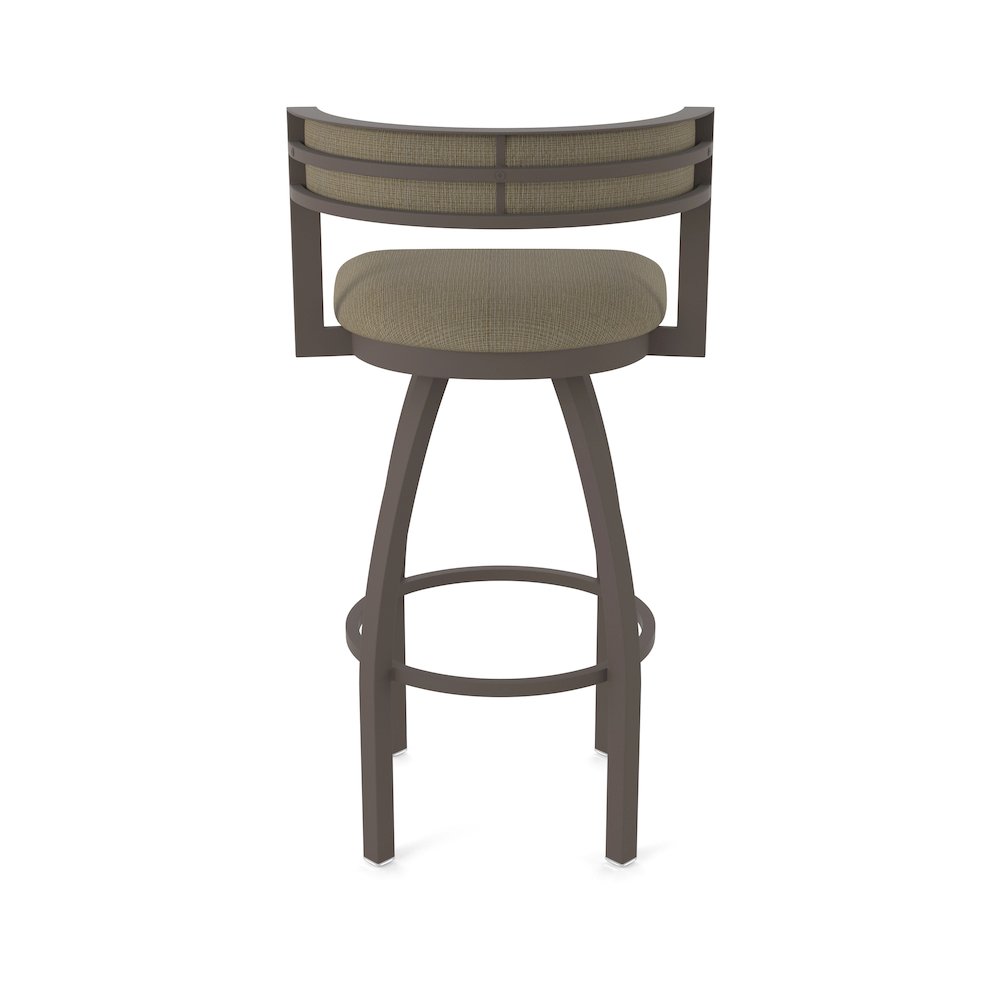 Swivel Counter Stool with Bronze Finish and Graph Cork Seat and Back