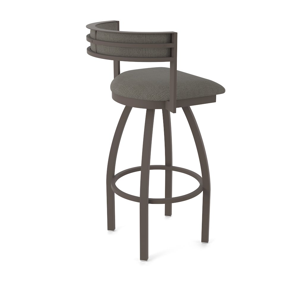 Swivel Counter Stool with Bronze Finish and Graph Chalice Seat and Back