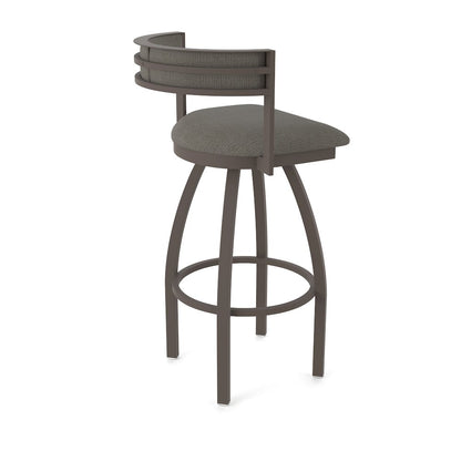Swivel Counter Stool with Bronze Finish and Graph Chalice Seat and Back