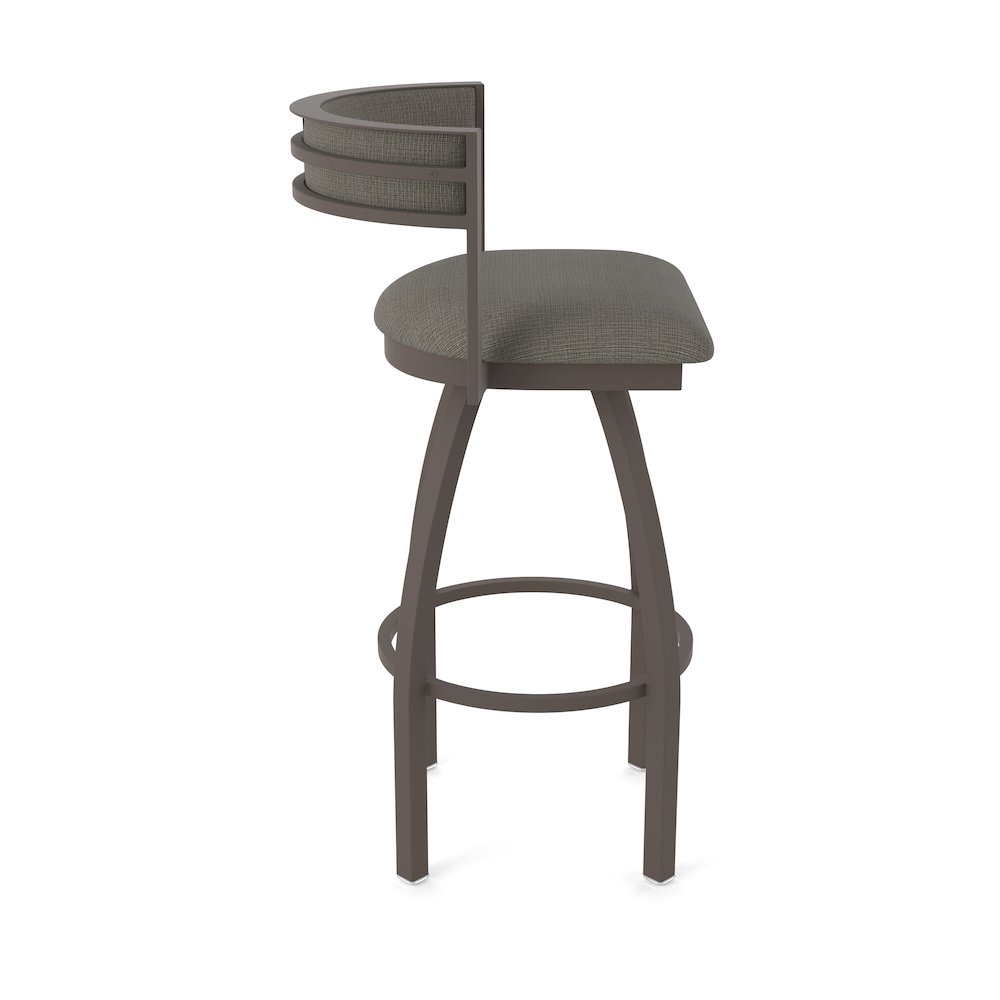 Swivel Counter Stool with Bronze Finish and Graph Chalice Seat and Back