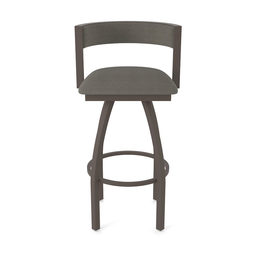 Swivel Counter Stool with Bronze Finish and Graph Chalice Seat and Back