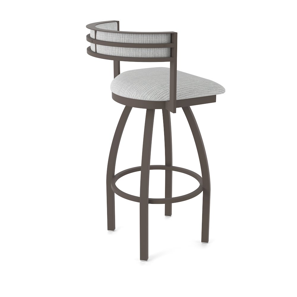 Swivel Counter Stool with Bronze Finish and Graph Alpine Seat and Back
