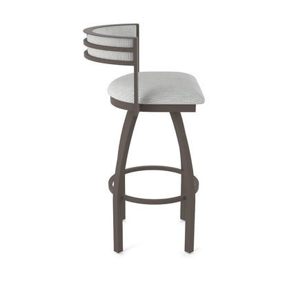 Swivel Counter Stool with Bronze Finish and Graph Alpine Seat and Back