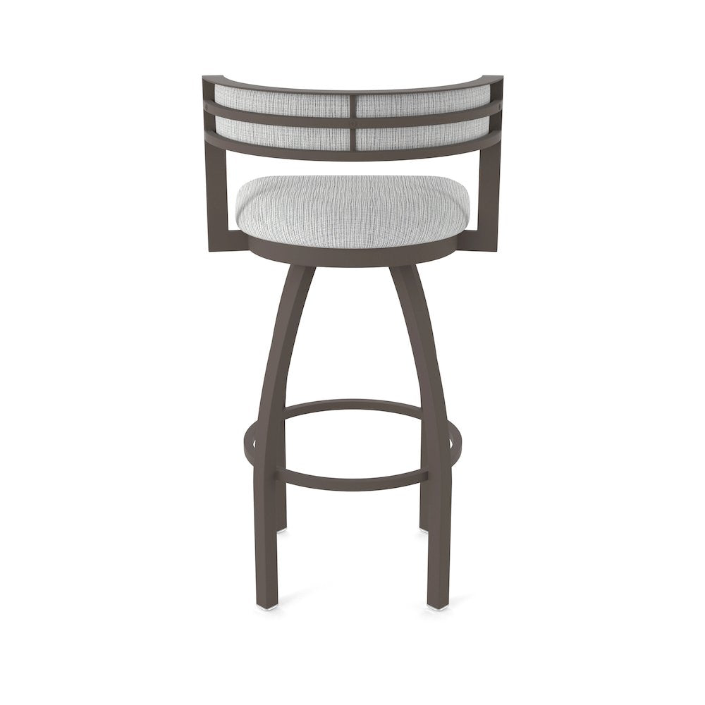 Swivel Counter Stool with Bronze Finish and Graph Alpine Seat and Back