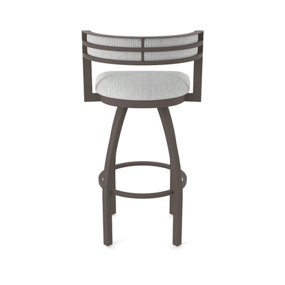 Swivel Counter Stool with Bronze Finish and Graph Alpine Seat and Back