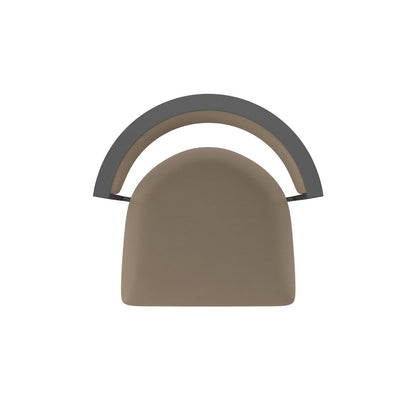 Swivel Counter Stool with Pewter Finish and Canter Earth Seat and Back