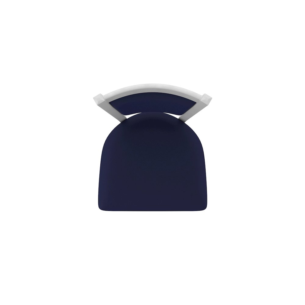 Swivel Counter Stool with Anodized Nickel Finish and Canter Twilight Seat