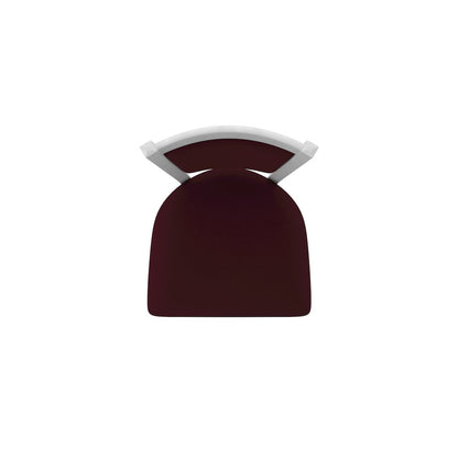 Swivel Counter Stool with Anodized Nickel Finish and Canter Bordeaux Seat