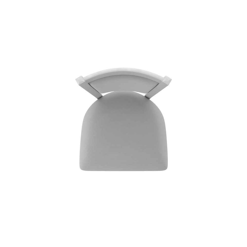 Swivel Counter Stool with Anodized Nickel Finish and Canter Folkstone Grey Seat