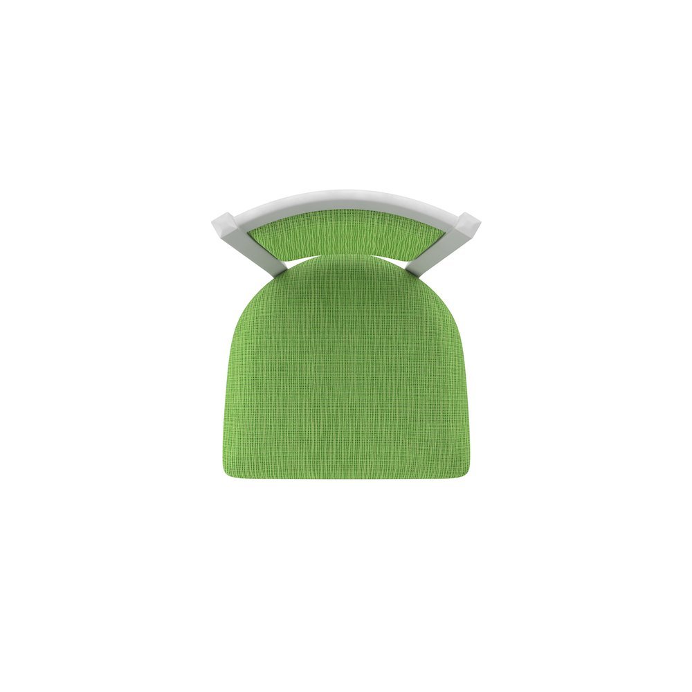 Swivel Counter Stool with Anodized Nickel Finish and Graph Parrot Seat and Back