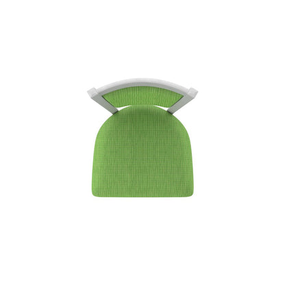 Swivel Counter Stool with Anodized Nickel Finish and Graph Parrot Seat and Back