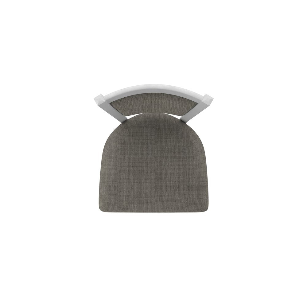 Swivel Counter Stool with Anodized Nickel Finish and Graph Chalice Seat and Back