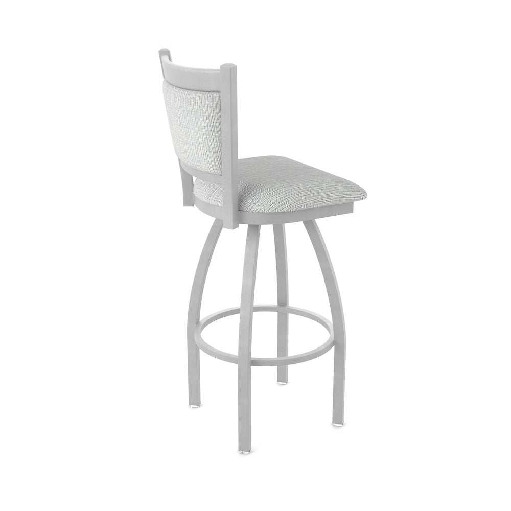 Swivel Counter Stool with Anodized Nickel Finish and Graph Alpine Seat and Back
