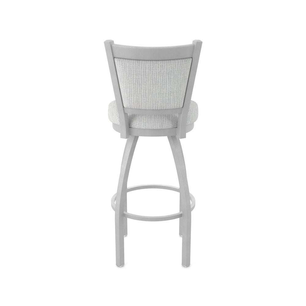 Swivel Counter Stool with Anodized Nickel Finish and Graph Alpine Seat and Back
