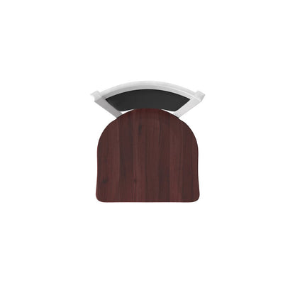 Swivel Counter Stool with Anodized Nickel Finish and Dark Cherry Maple Seat