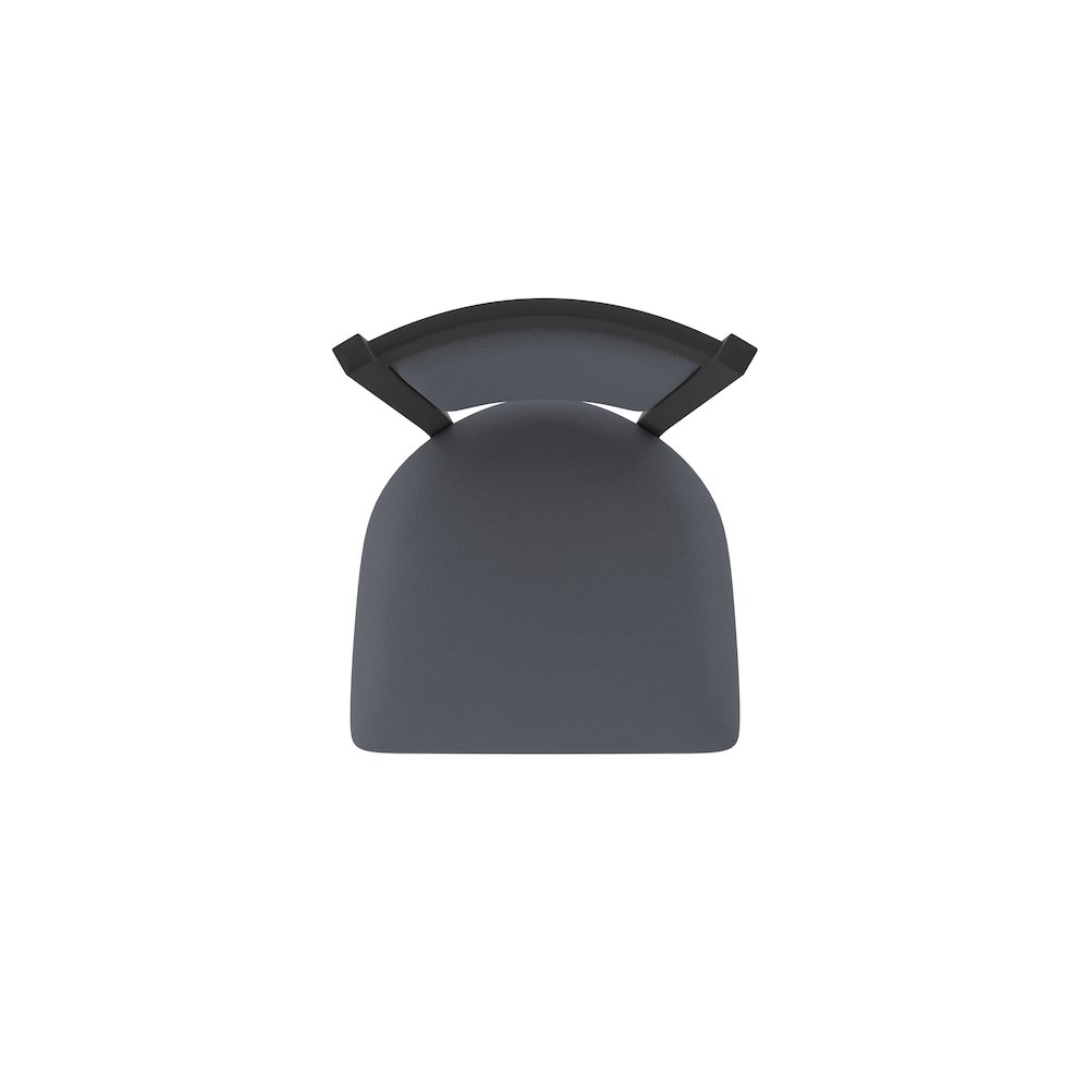 Swivel Counter Stool with Black Wrinkle Finish and Canter Storm Seat and Back