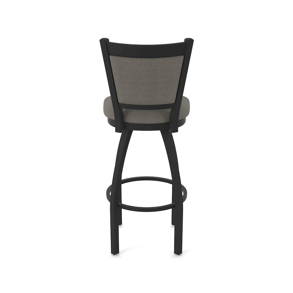 Swivel Counter Stool with Black Wrinkle Finish and Graph Chalice Seat and Back