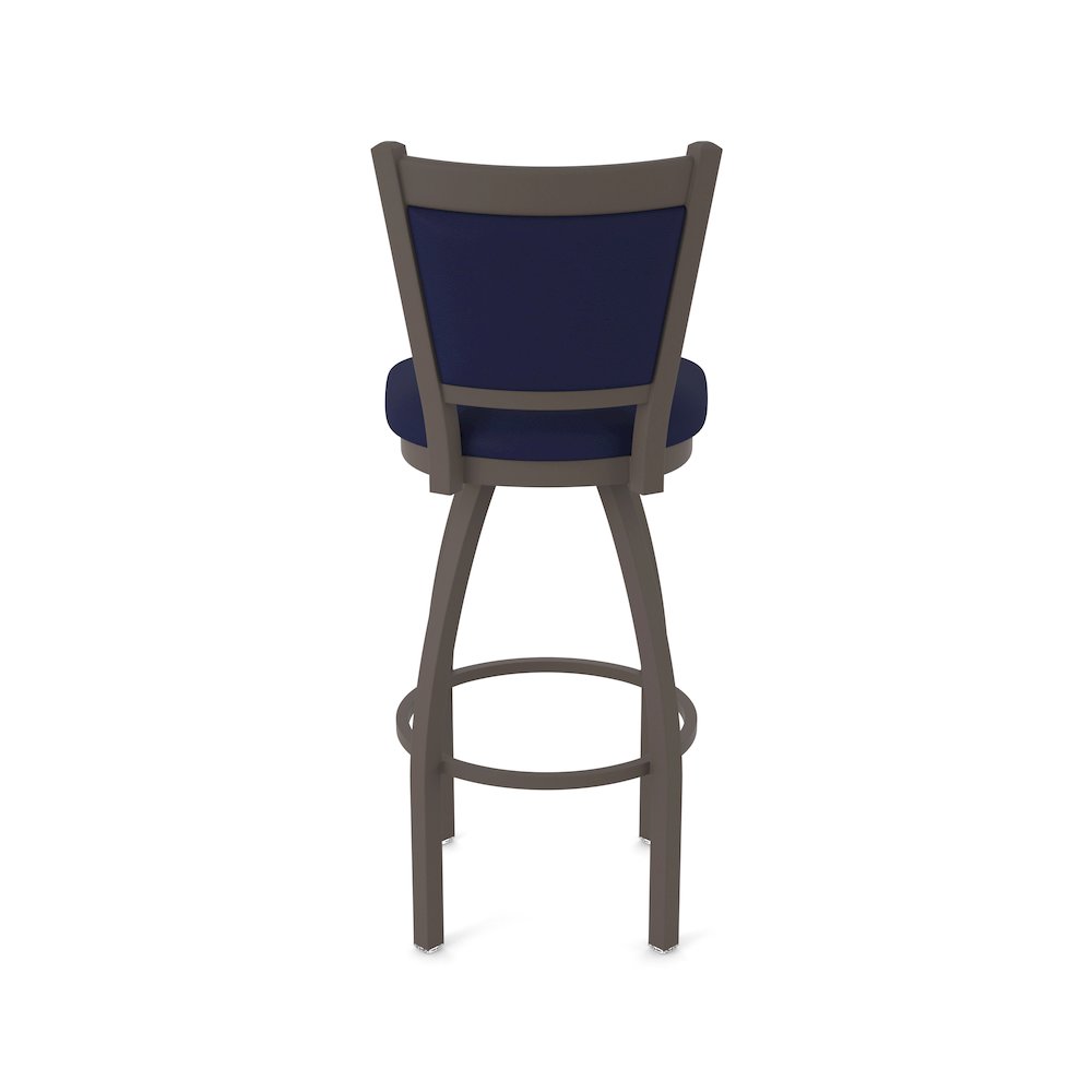 Swivel Counter Stool with Bronze Finish and Canter Twilight Seat and Back