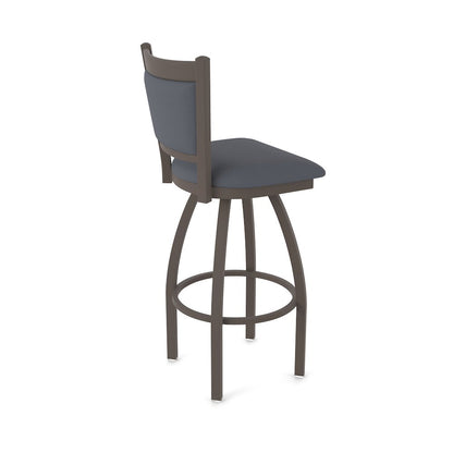 Swivel Counter Stool with Bronze Finish and Canter Storm Seat and Back