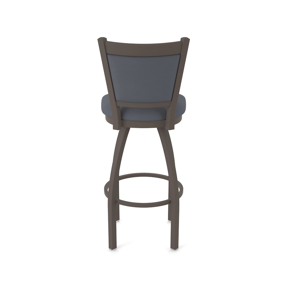 Swivel Counter Stool with Bronze Finish and Canter Storm Seat and Back