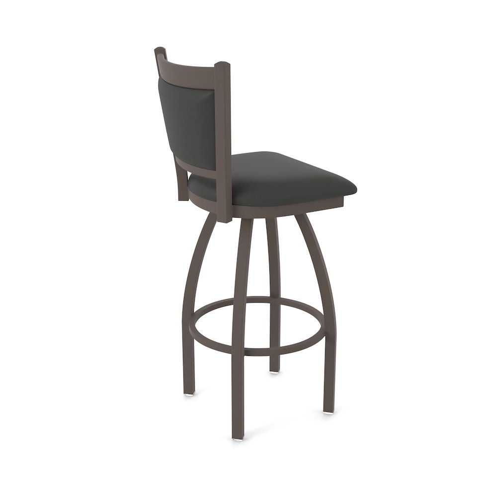 Swivel Counter Stool with Bronze Finish and Canter Iron Seat and Back