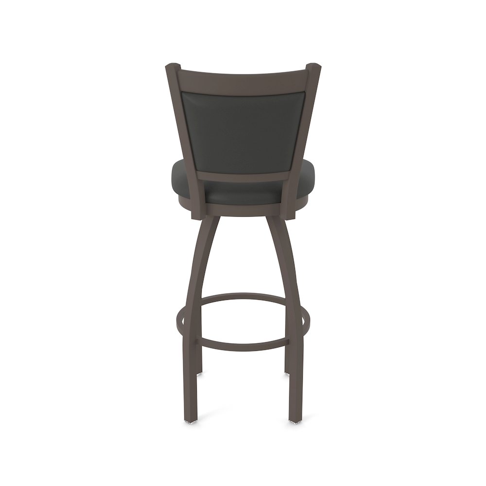 Swivel Counter Stool with Bronze Finish and Canter Iron Seat and Back