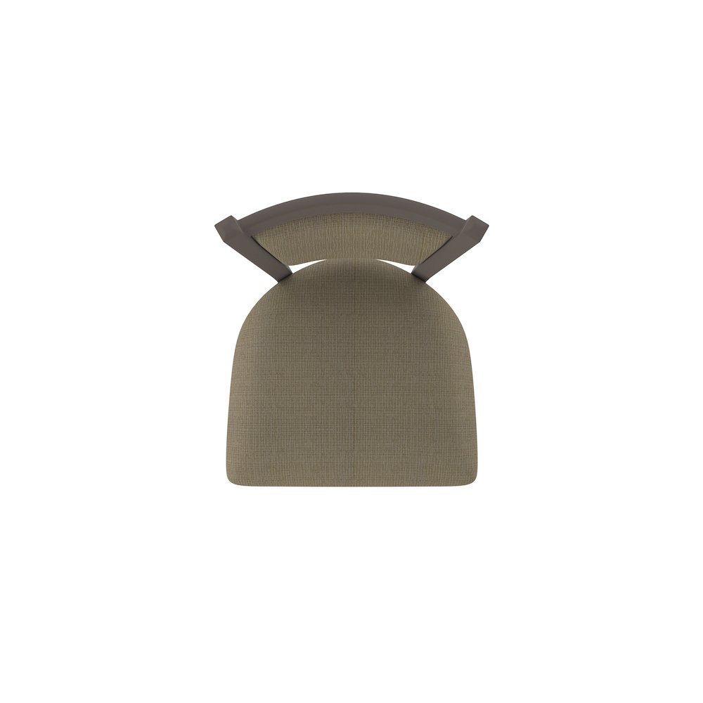 Swivel Counter Stool with Bronze Finish and Graph Cork Seat and Back