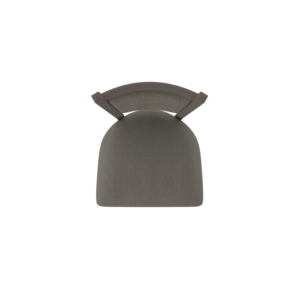 Swivel Counter Stool with Bronze Finish and Graph Chalice Seat and Back