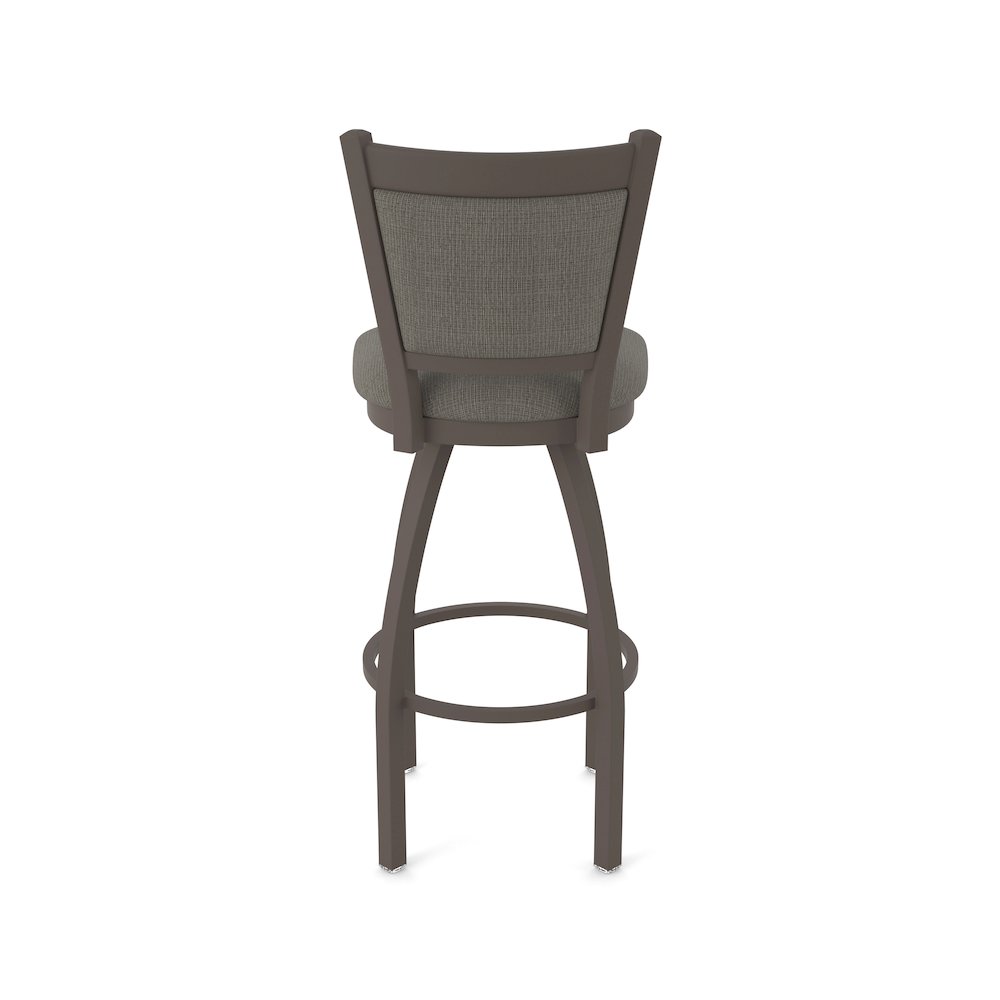 Swivel Counter Stool with Bronze Finish and Graph Chalice Seat and Back