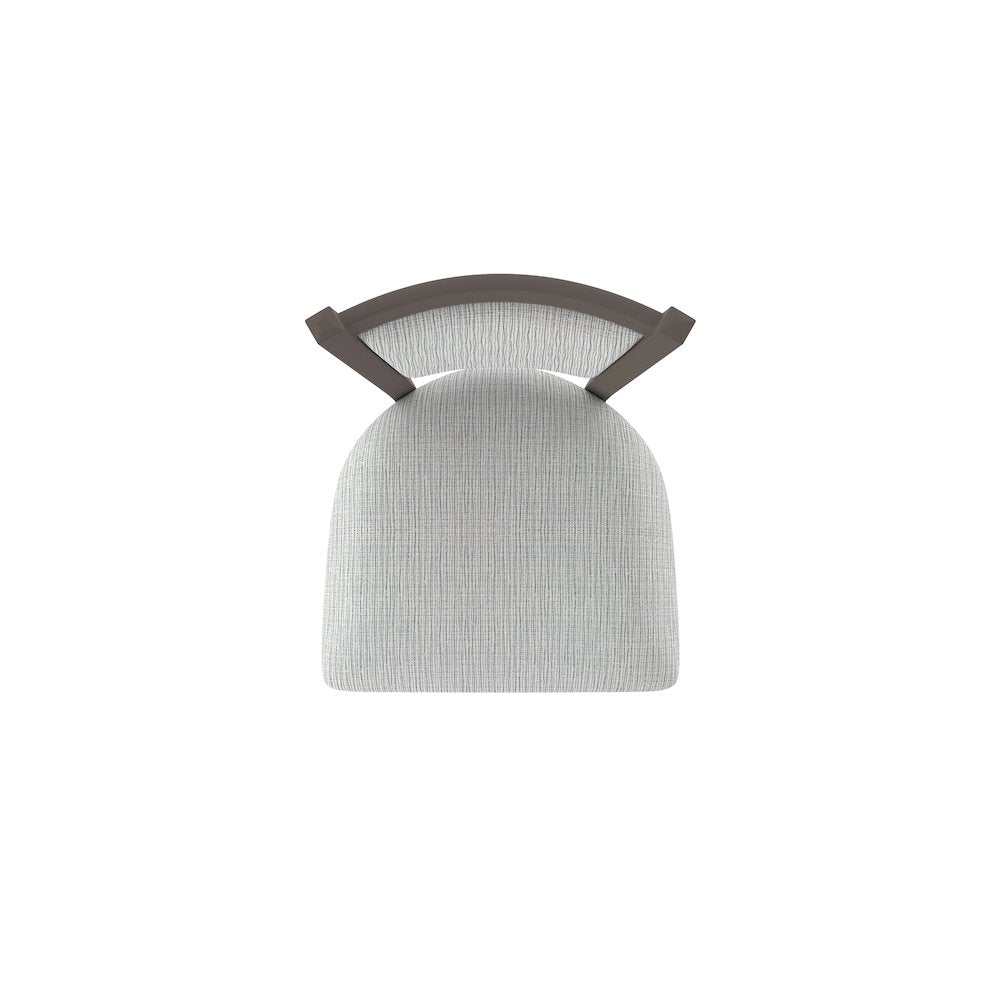 Swivel Counter Stool with Bronze Finish and Graph Alpine Seat and Back