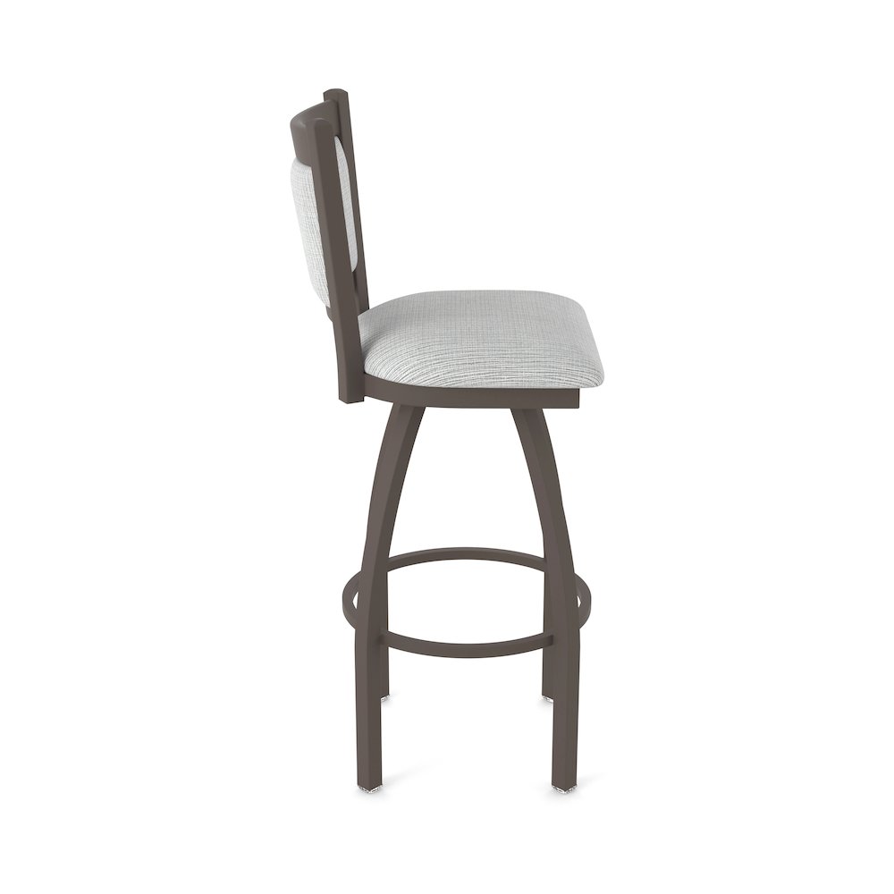 Swivel Counter Stool with Bronze Finish and Graph Alpine Seat and Back