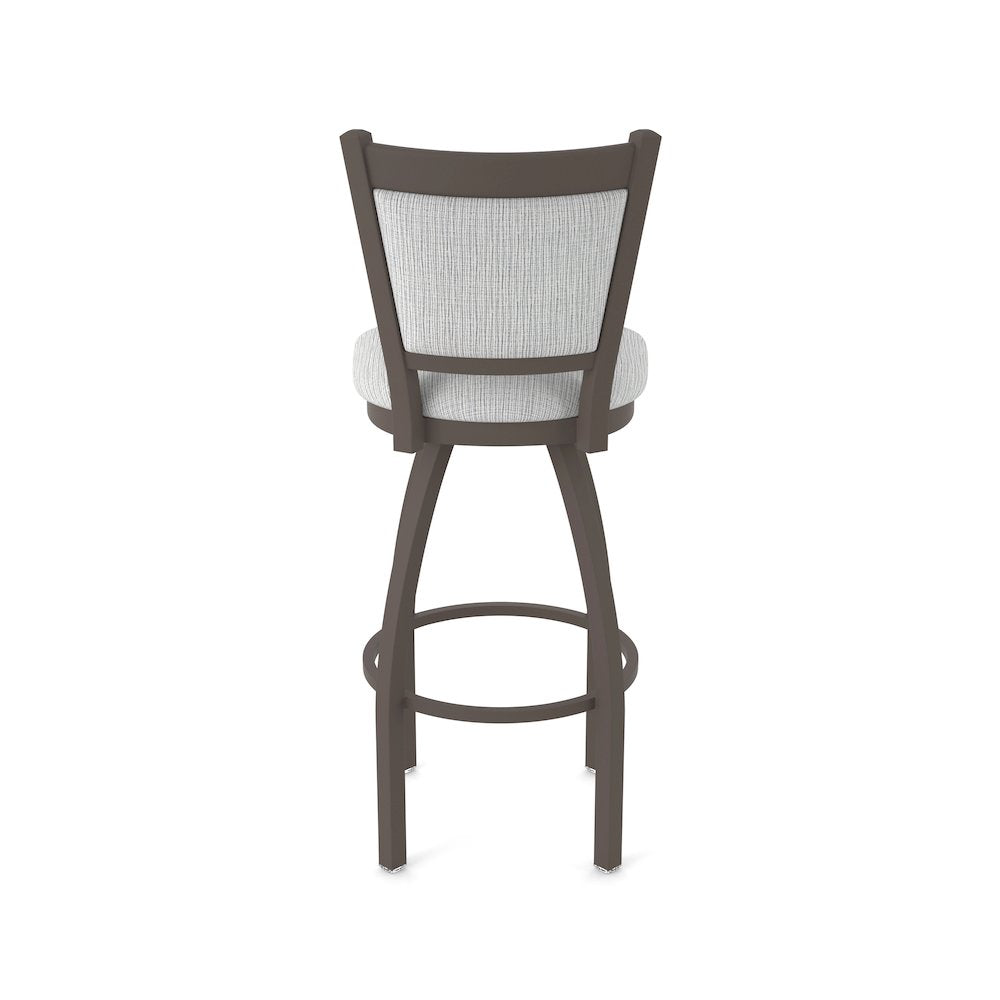 Swivel Counter Stool with Bronze Finish and Graph Alpine Seat and Back