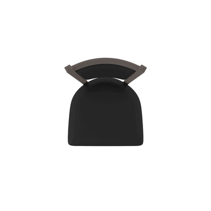 Swivel Counter Stool with Bronze Finish and Black Vinyl Seat and Back