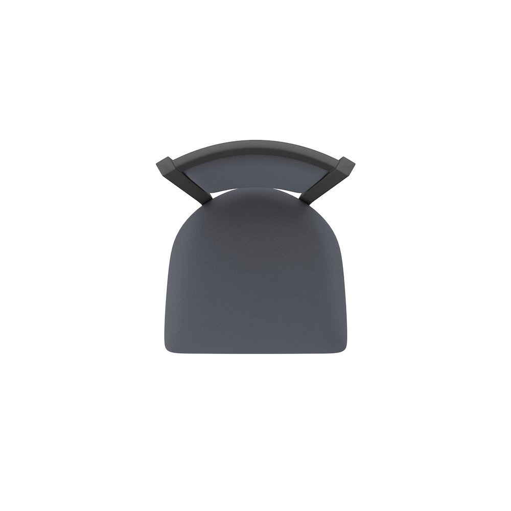Swivel Counter Stool with Pewter Finish and Canter Storm Seat and Back