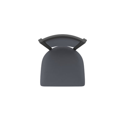 Swivel Counter Stool with Pewter Finish and Canter Storm Seat and Back