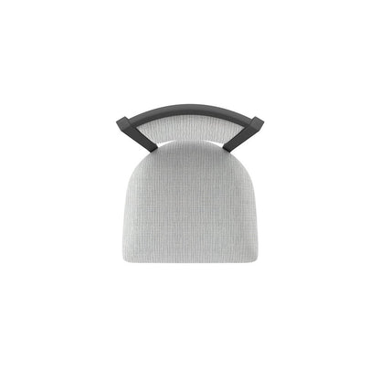 Swivel Counter Stool with Pewter Finish and Graph Alpine Seat and Back
