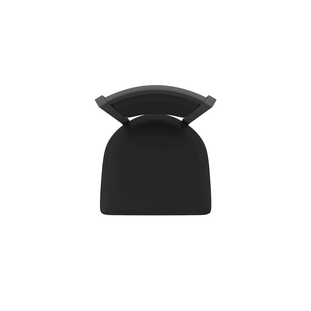 Swivel Counter Stool with Pewter Finish and Black Vinyl Seat and Back