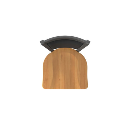 Swivel Counter Stool with Pewter Finish and Medium Maple Seat and Black Vinyl