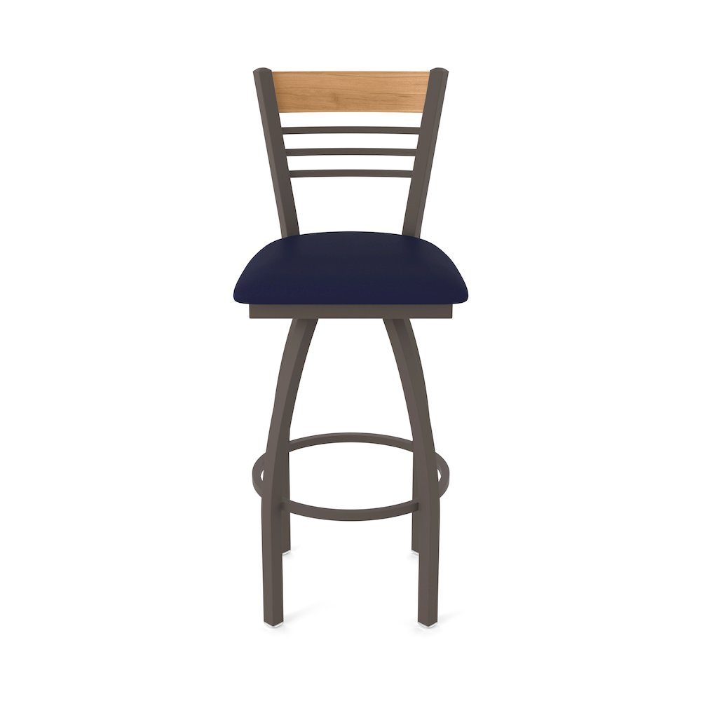 25" Swivel Counter Stool, Bronze Finish, Medium Back, Canter Twilight Seat