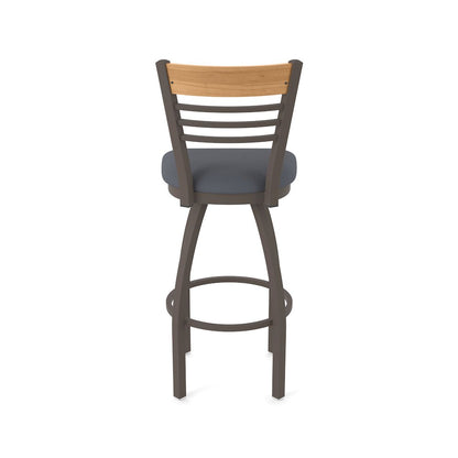 25" Swivel Counter Stool, Bronze Finish, Medium Back, Canter Storm Seat